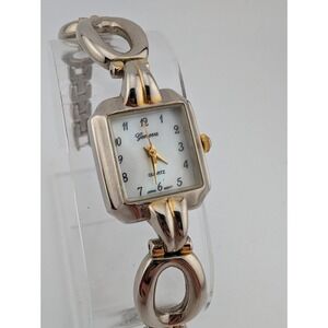 Geneva Watch Women 20mm Silver Tone 7" Bracelet Band MOP Dial- New Battery